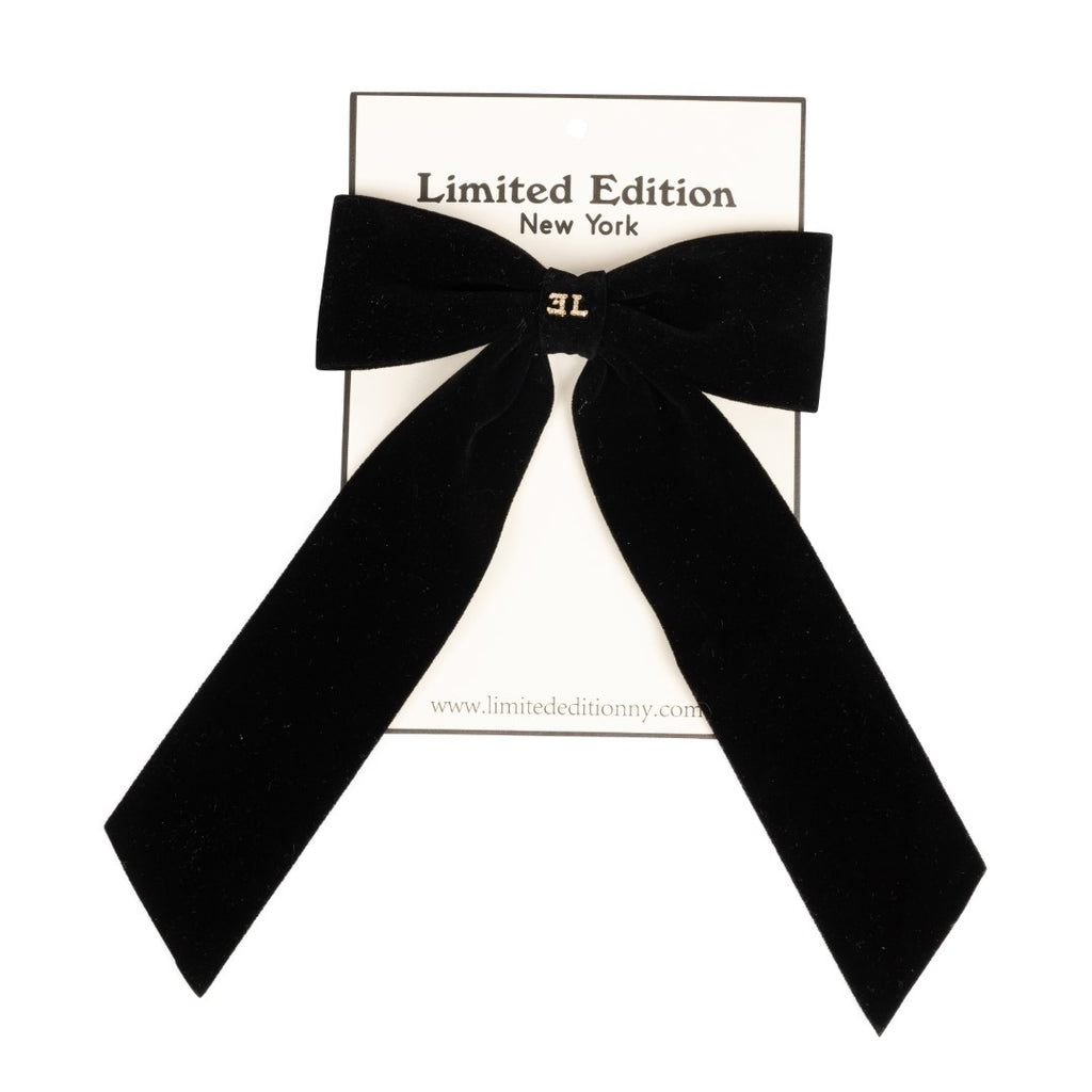 Limited Edition Classic Velvet Large Black Bow *FINAL SALE*