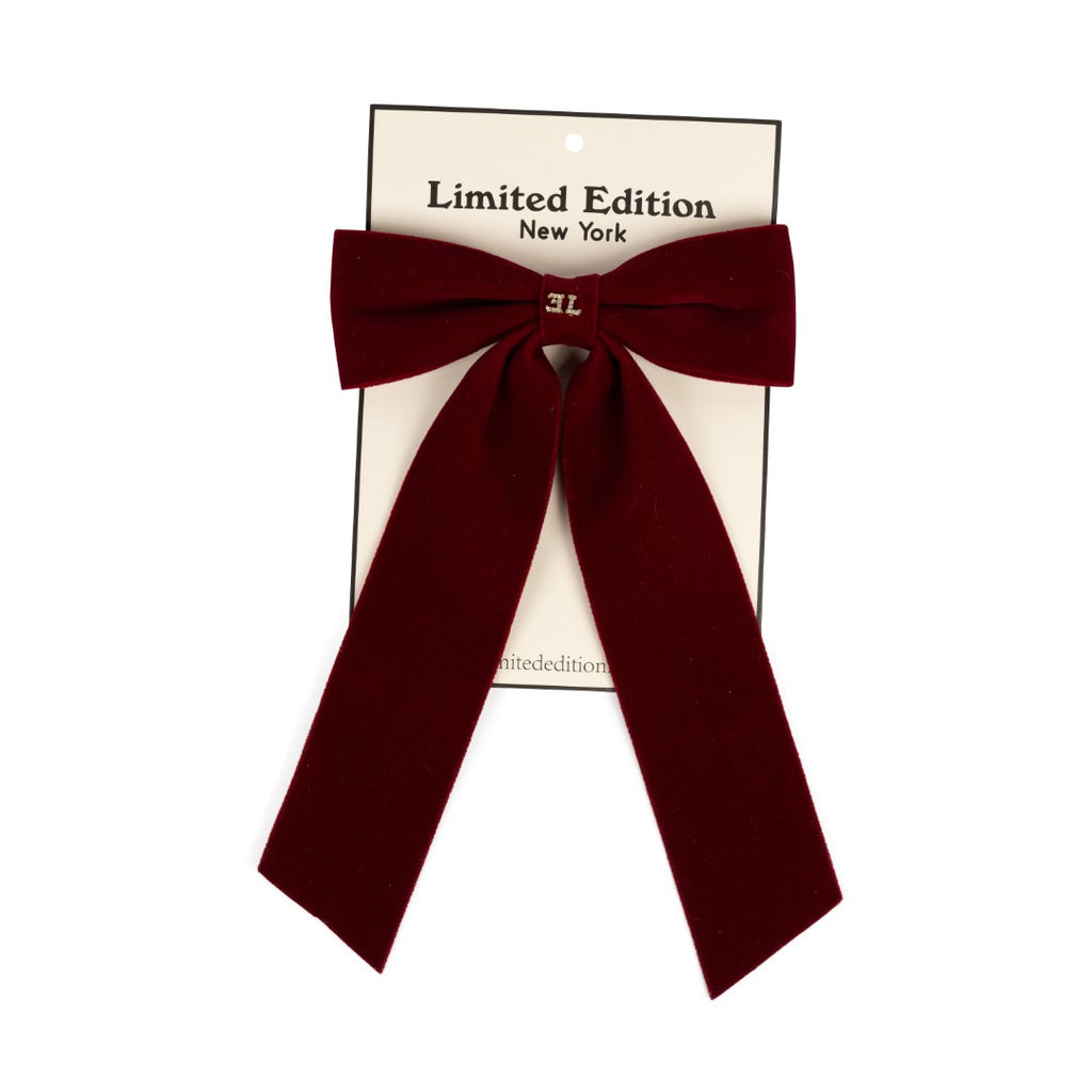 Limited Edition Classic Velvet Large Cherry Bow *FINAL SALE*