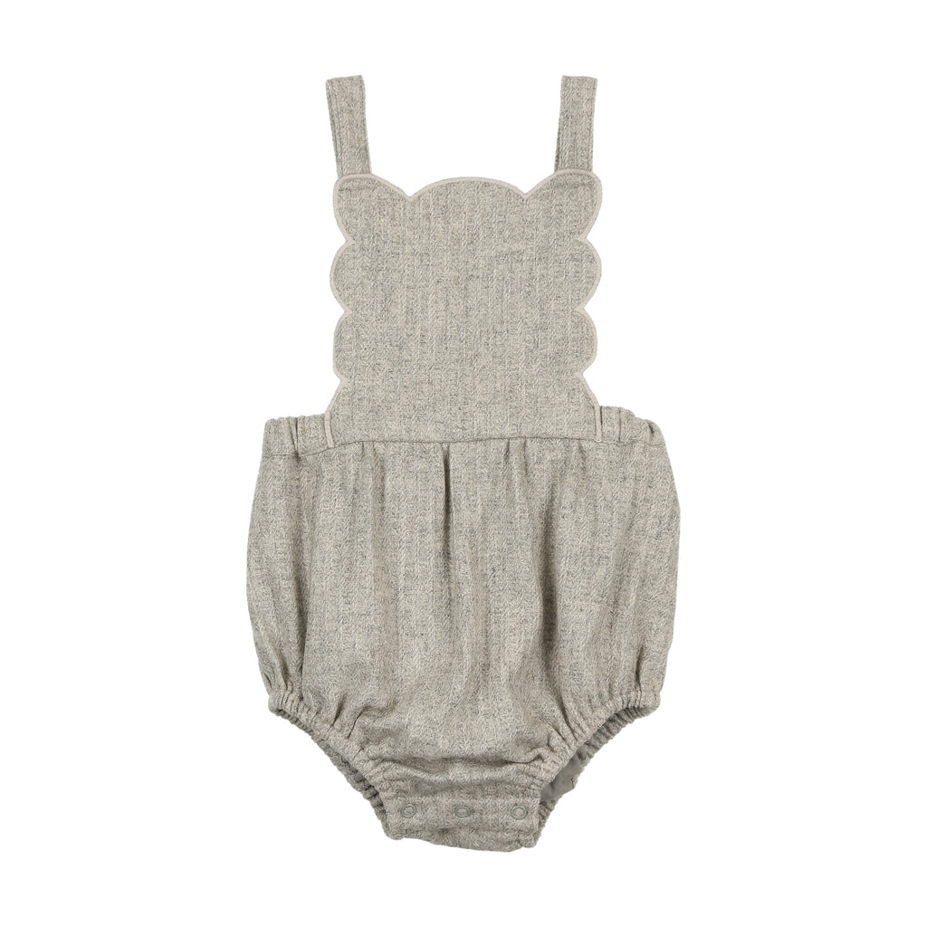 Coco Blanc Oat Scalloped Romper