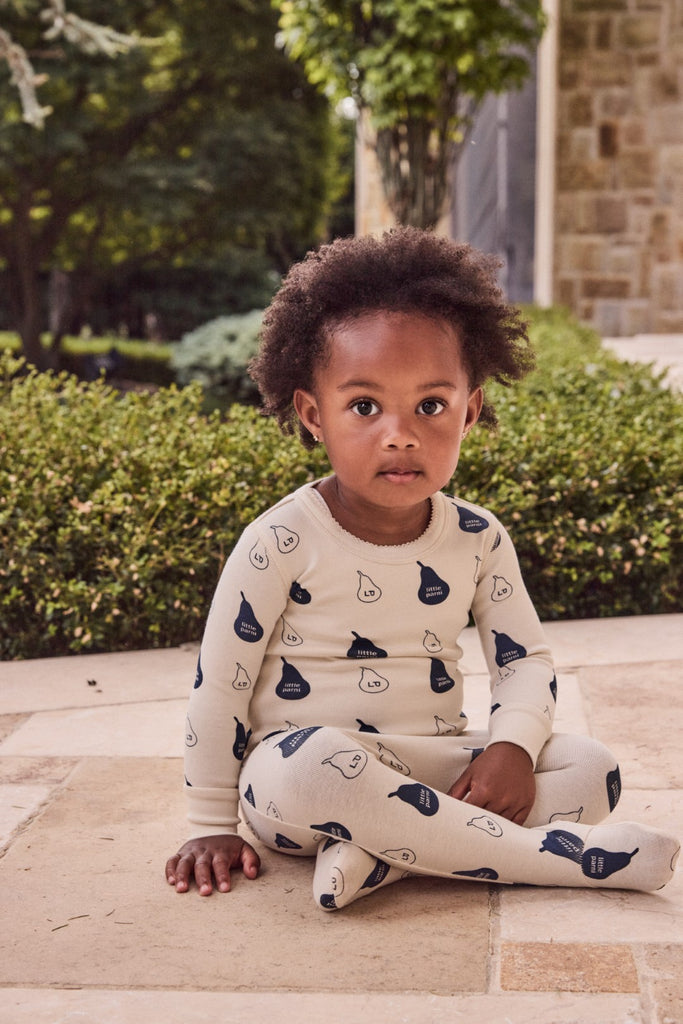 Little Parni Signature Navy Footie FINAL SALE