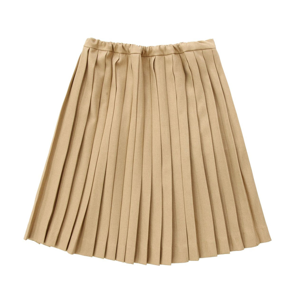 Coco Blanc Pleated Camel Skirt