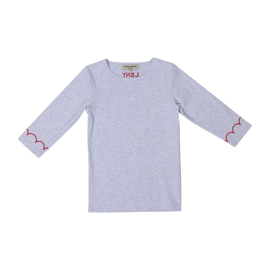 Limited Edition Scalloped Embroidery Gray