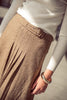 Coco Blanc Side Buckle Mocha Herringbone Skirt