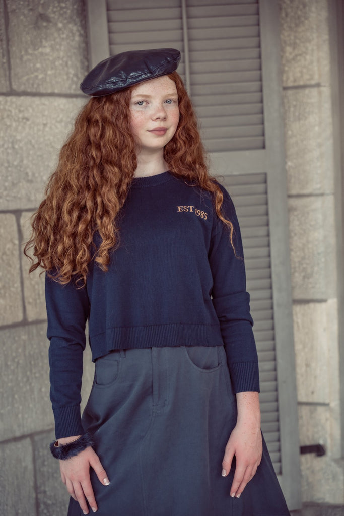 Coco Blanc Boxy Navy Sweater