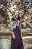 Coco Blanc Striped Black/Cream Maxi Set
