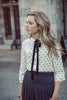 Coco Blanc Polka Dot Black Blouse