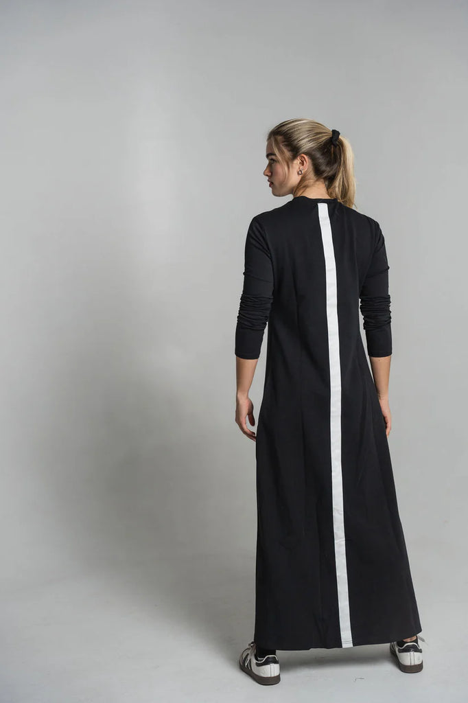 Teen Boss Maxi Black Robe with White Strip