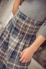 Coco Blanc Pleated  Plaid Skirt