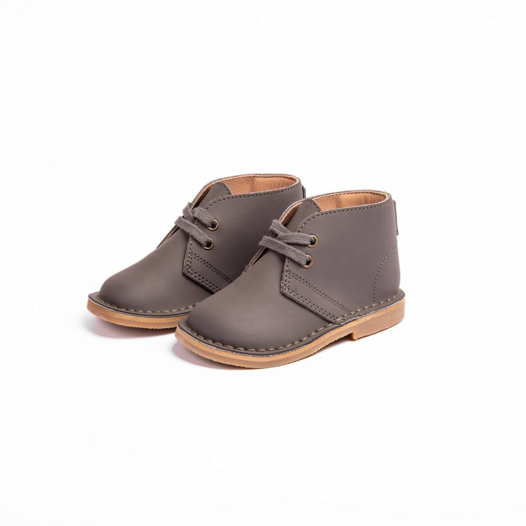 Camille Kids Emily Toddler Grey Matte Leather Shoes