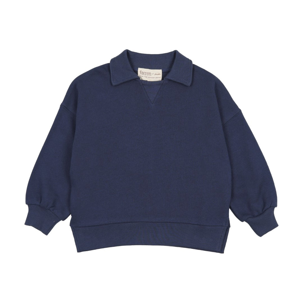 Farren and Me Polo Washed Blue Sweatshirt
