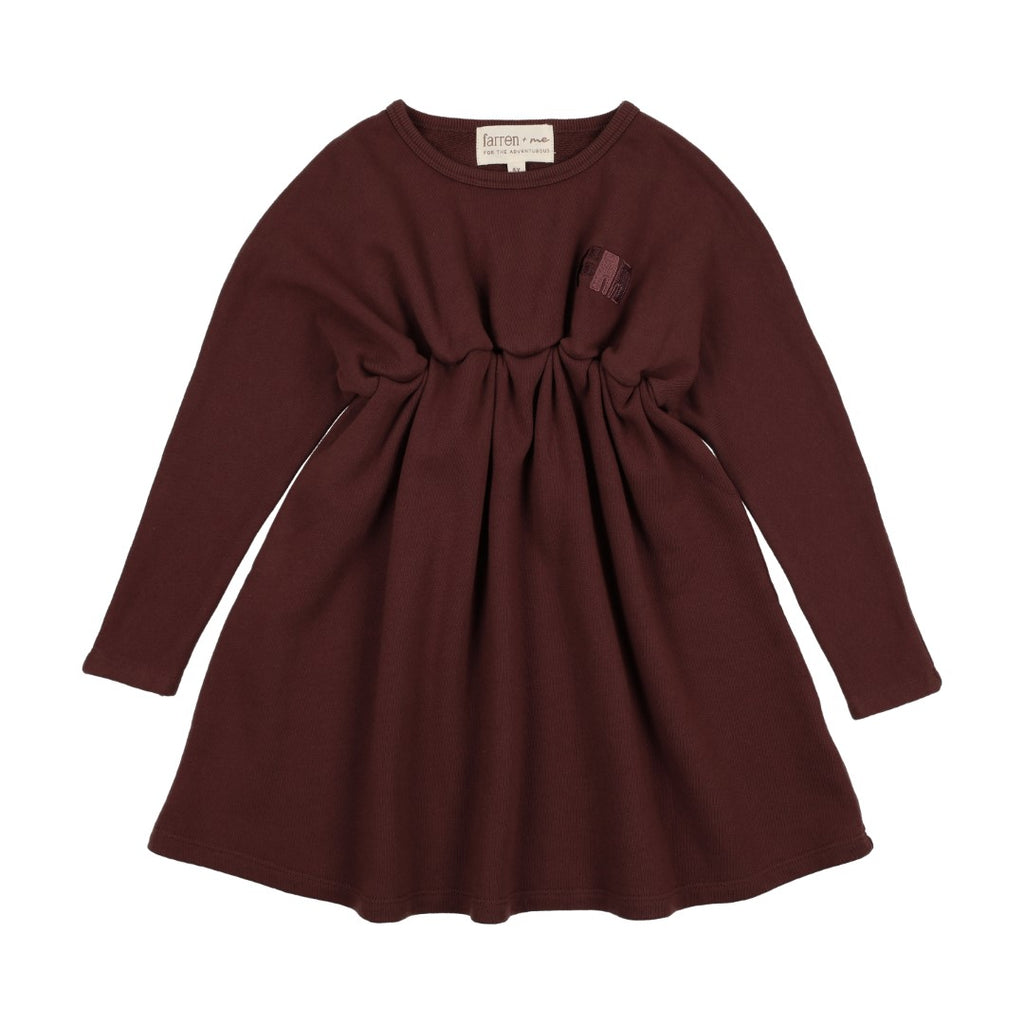 Farren and Me High Waisted Washed Burgundy Dress