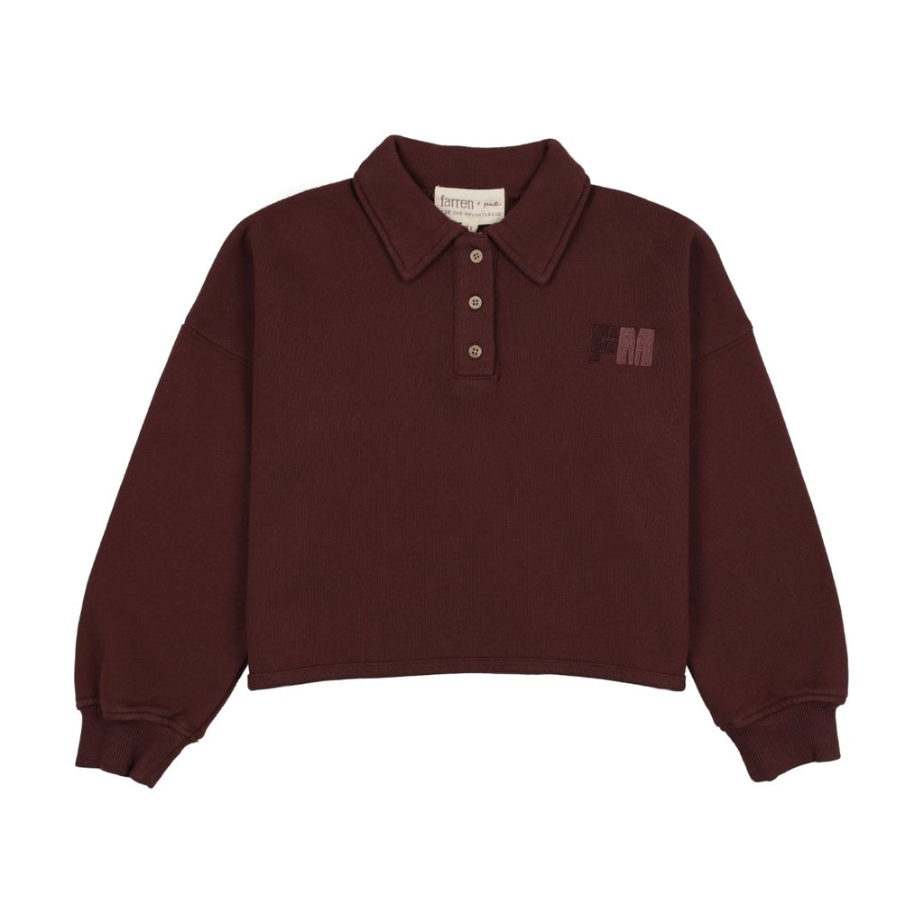 Farren and Me Swing Washed Burgundy Polo