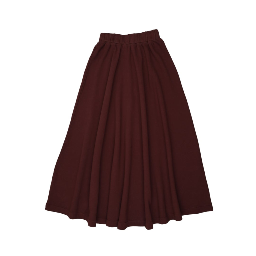 Farren and Me Maxi Gathered Washed Burgundy Skirt