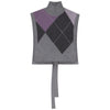Gem Intarsia Tie Back Grey/Lilac Vest