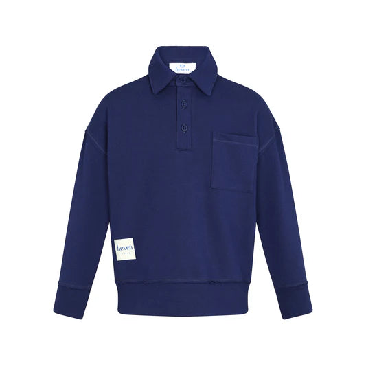 Heven Child Boys Polo Blue Sweatshirt H41