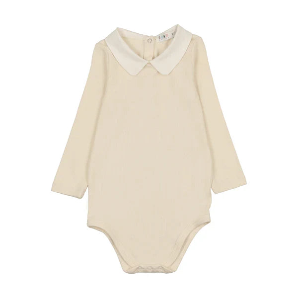 Coco Blanc Cream Peter Pan Thin Ribbed Onesie