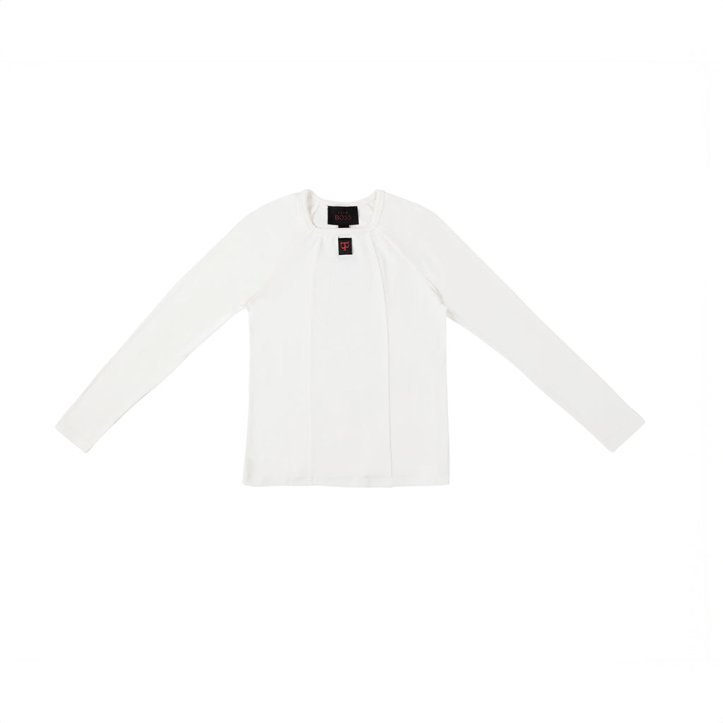 Teen Boss White TB Square Tee