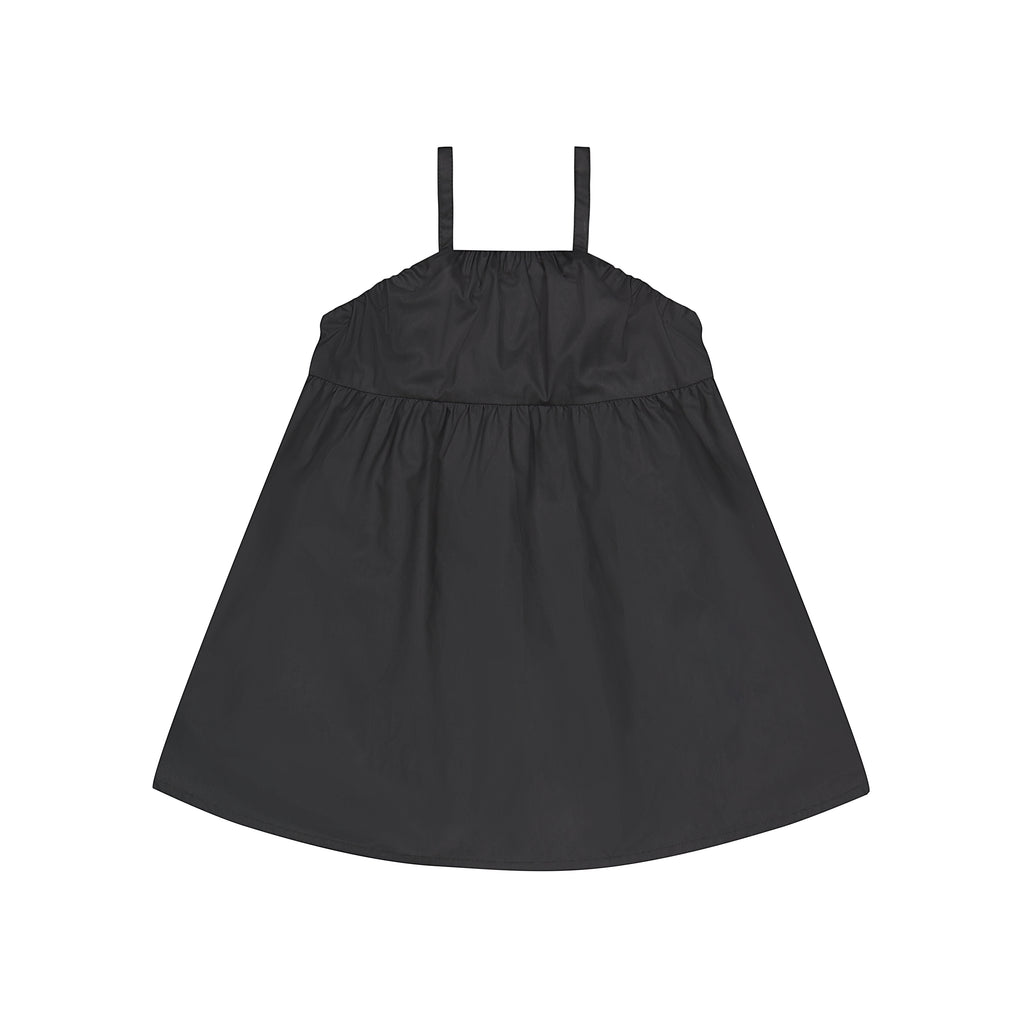 Retrokid Thin Strap Short  Sundress Black