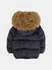 Colmar Baby Black Jacket with Synthetic Detacheable Edge Hood