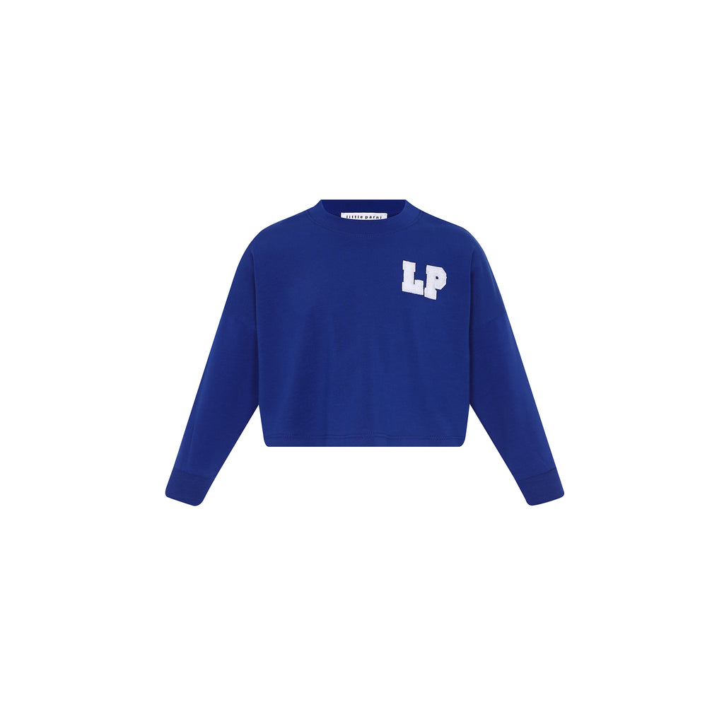 Little Parni Royal Blue Girls Cropped Tee K415
