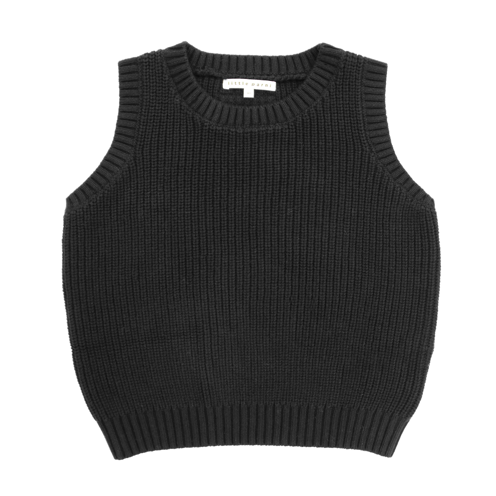 Little Parni Knit Black Vest K556