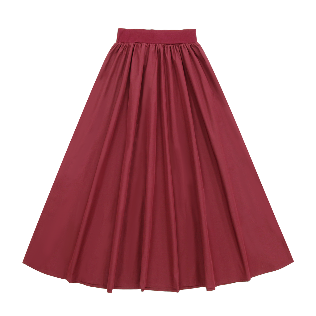 Little Parni Teen Taffeta Burgundy Skirt K559