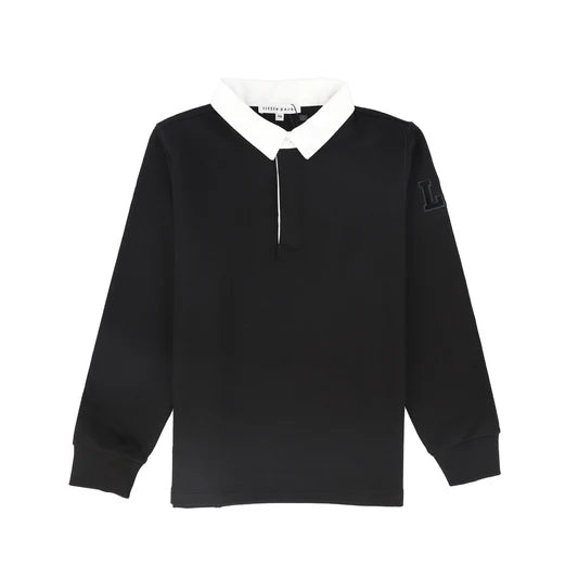 Little Parni Boys Black Polo K586