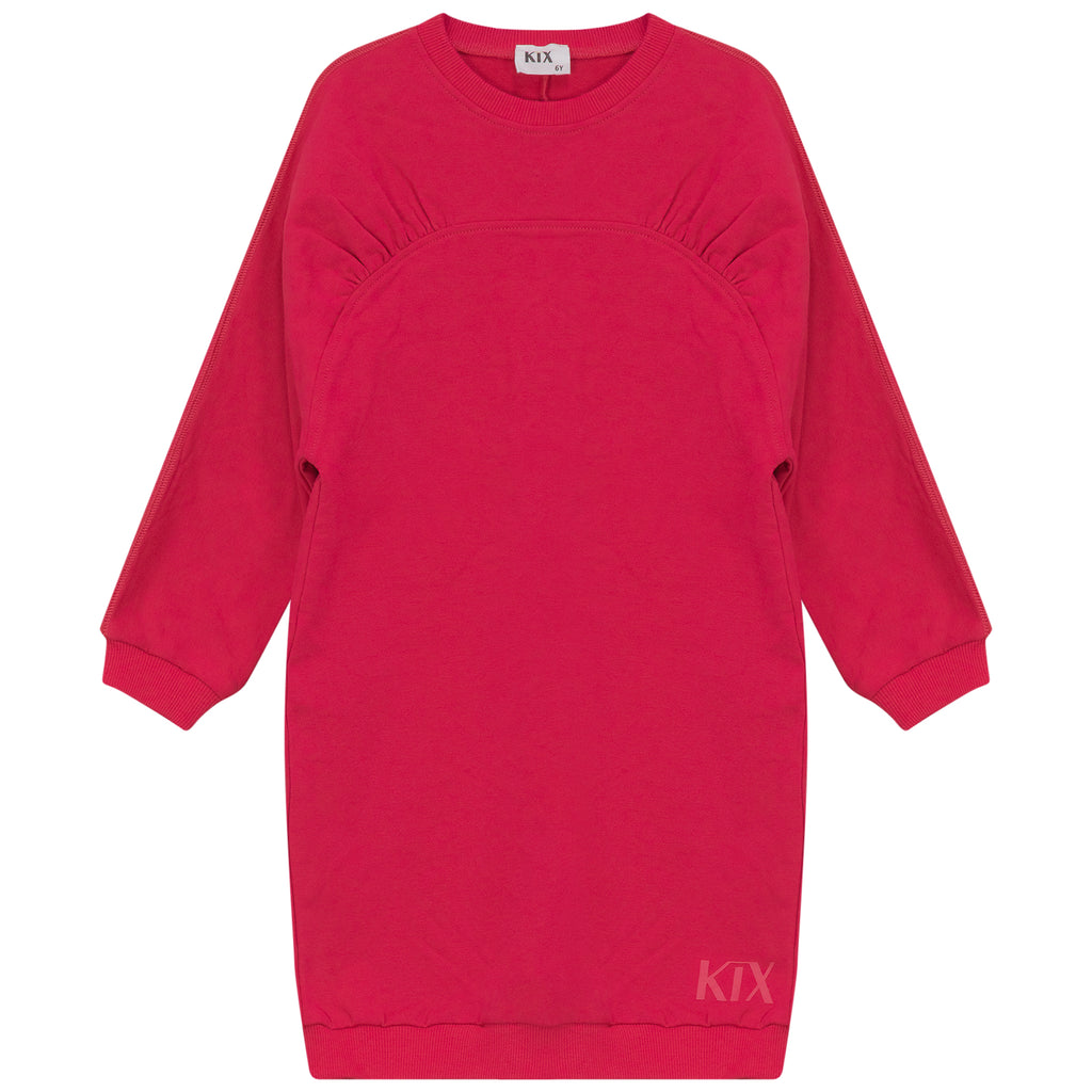 Kix Round Yoke Fuchsia Dress