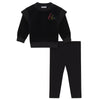Kix Rib Edge Velour Black Baby Set