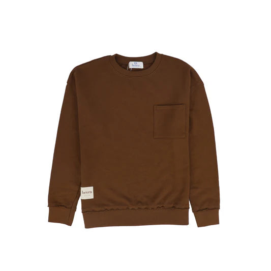 Heven Child Boys Mocha Pocket Sweatshirt H40