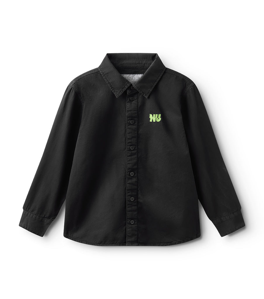 Nununu Look Sharp Button Black Shirt