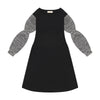 Retrokid Scuba Knit Twirl Dress Black/Cream
