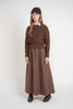 NdotM Knit Crewneck Seamed Brown Sweater