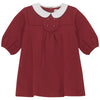 Pompomme Ponte Red Collared Dress
