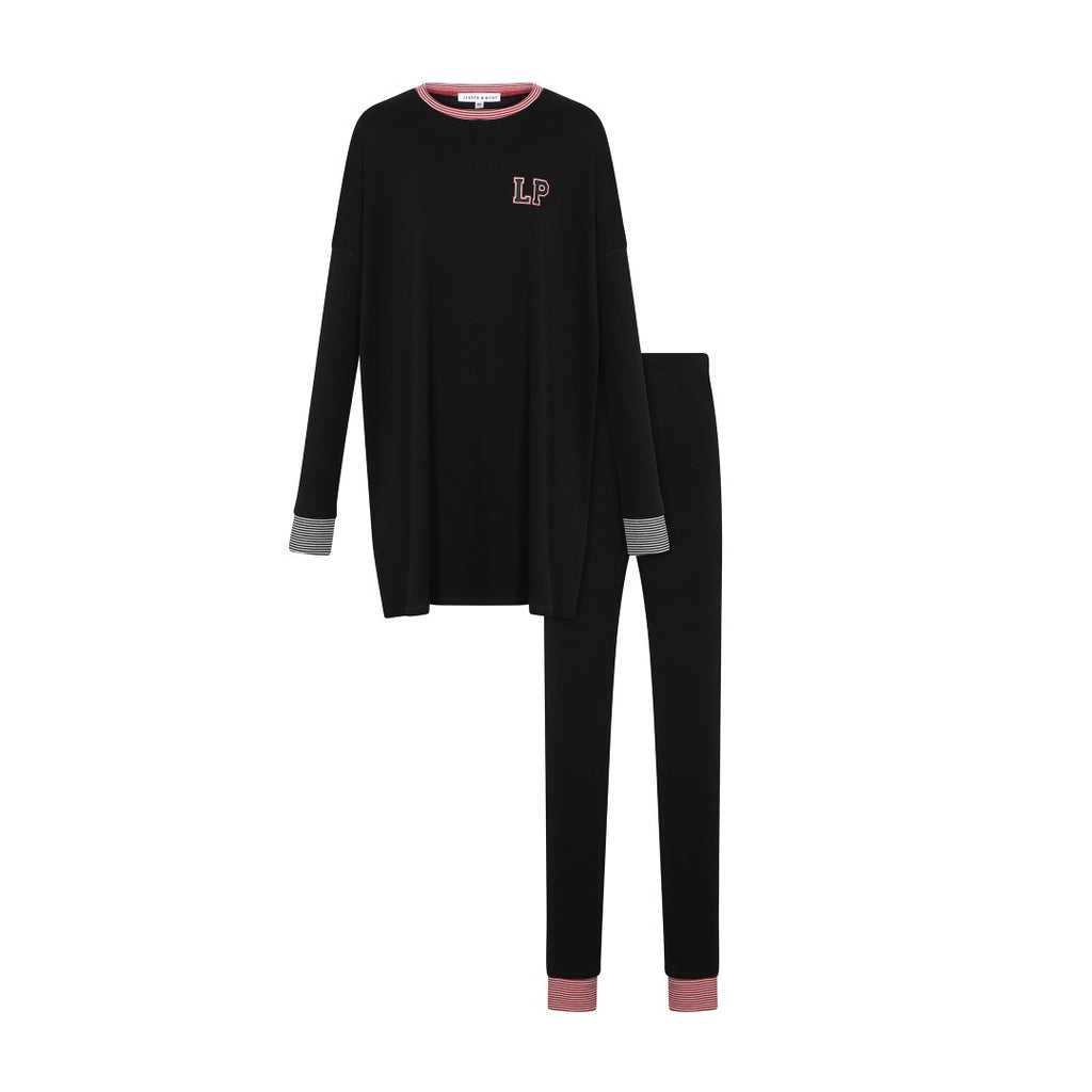 Little Parni Varsity Teen Black Pajama FINAL SALE
