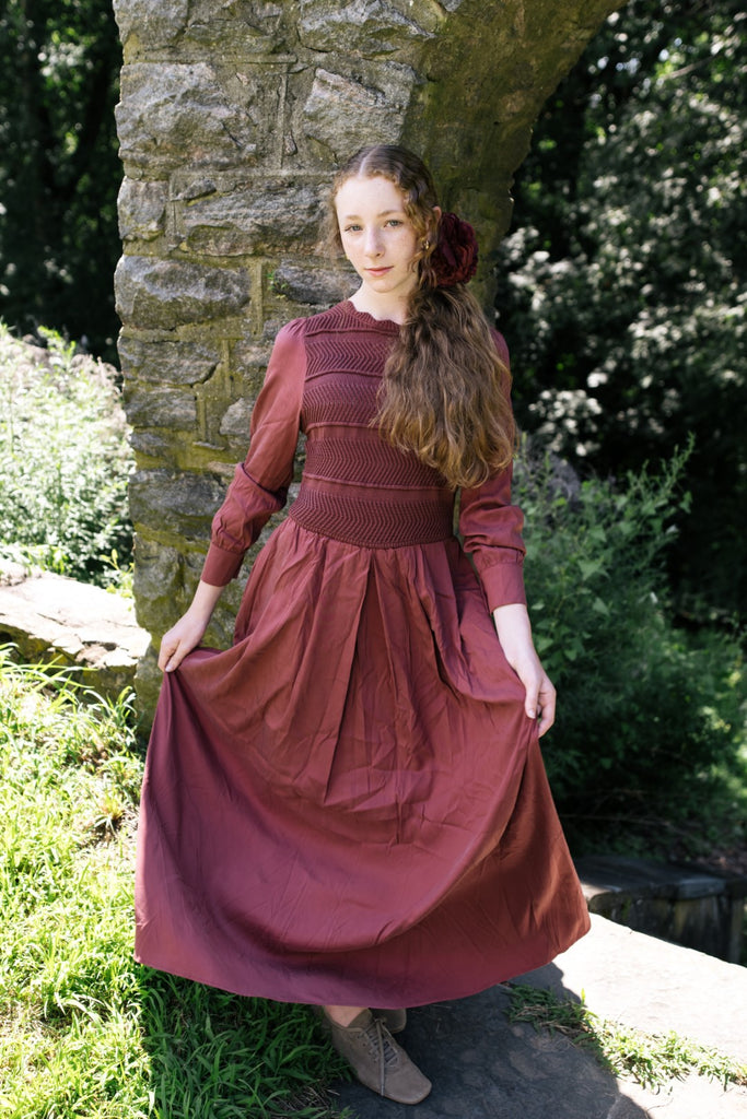 Prairie Cosima Maroon Dress