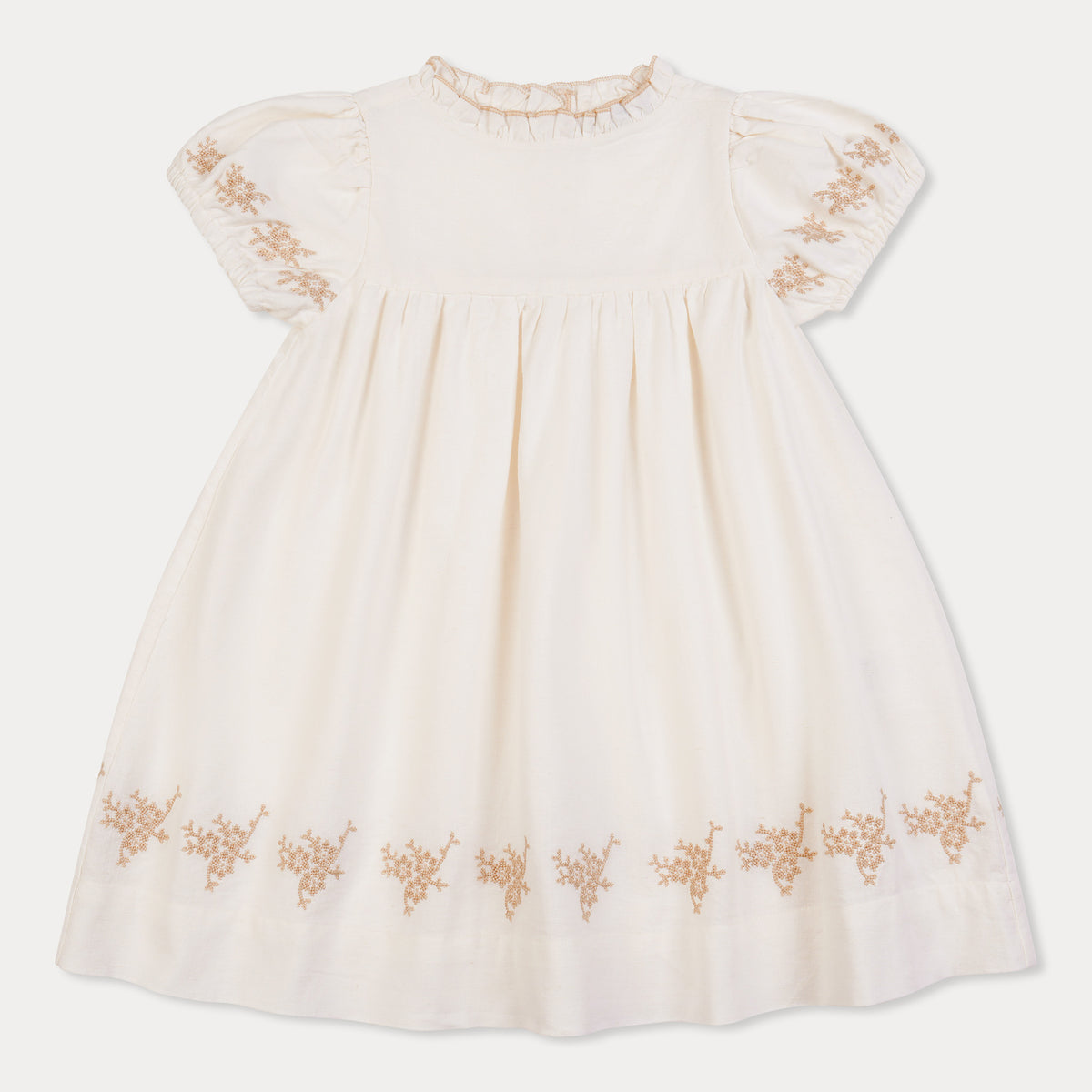 sachin and babi light blue dress Orange Dimanche Linen with Embroidery Off-white Dress