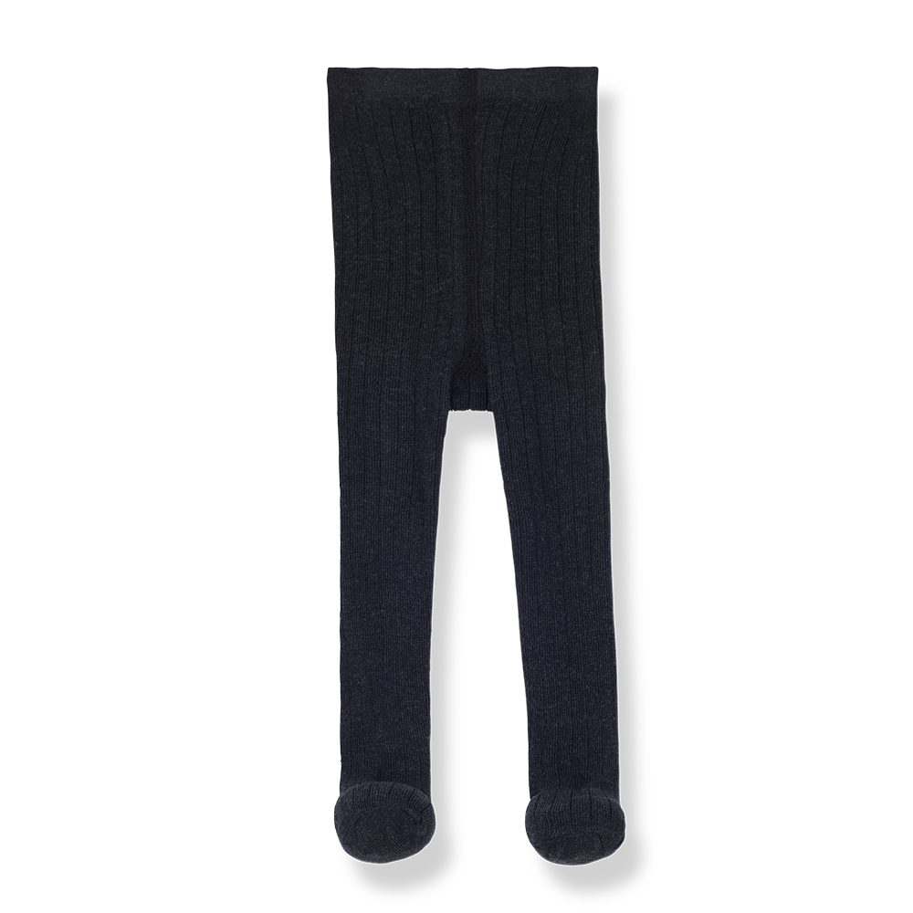 One more in the family ribbed tights anthracite Footie