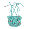 Piupiuchick Turquoise & White Checkered W/ Cherries Baby Bloomers W/ Thin Straps