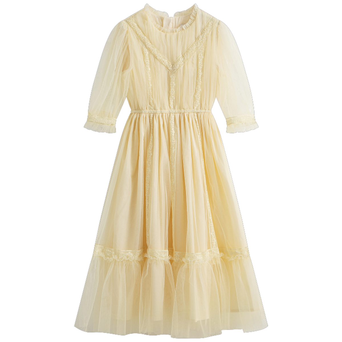 yellow peasant dress C'era Una Volta Donna Yellow Dress