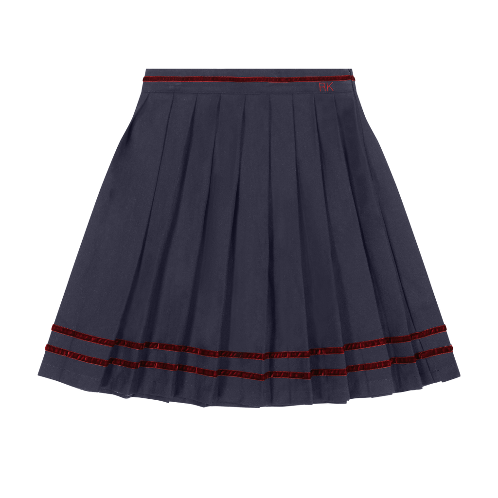 Retrokid Stella Girls Ribbon Detail Navy Skirt