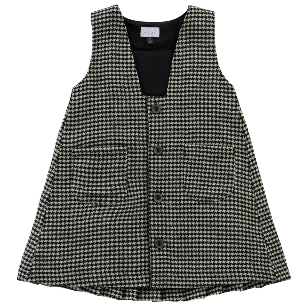Klai Pleat Houndstooth Grey Jumper