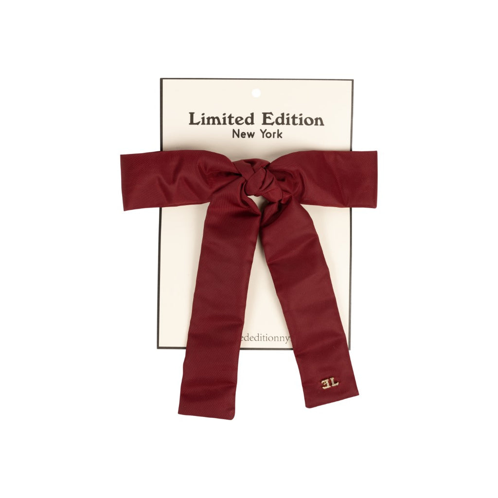 Limited Edition Taffeta Burgundy Bow *FINAL SALE*