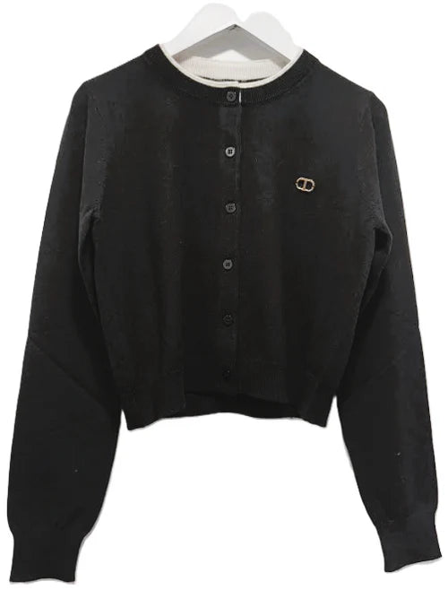 Twinset Knit Black Cardigan