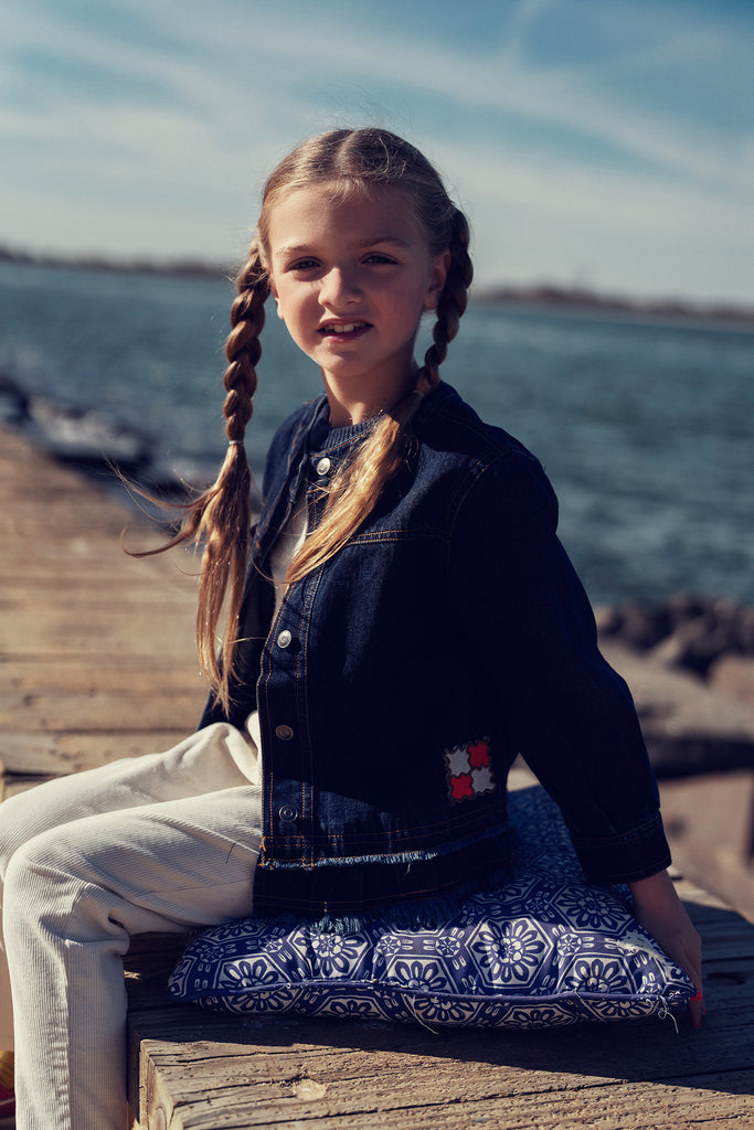 Rooie and Friends Club Denim Jacket with Fringes