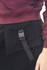 G Degree Cargo Pocket Black Parachute Skirt