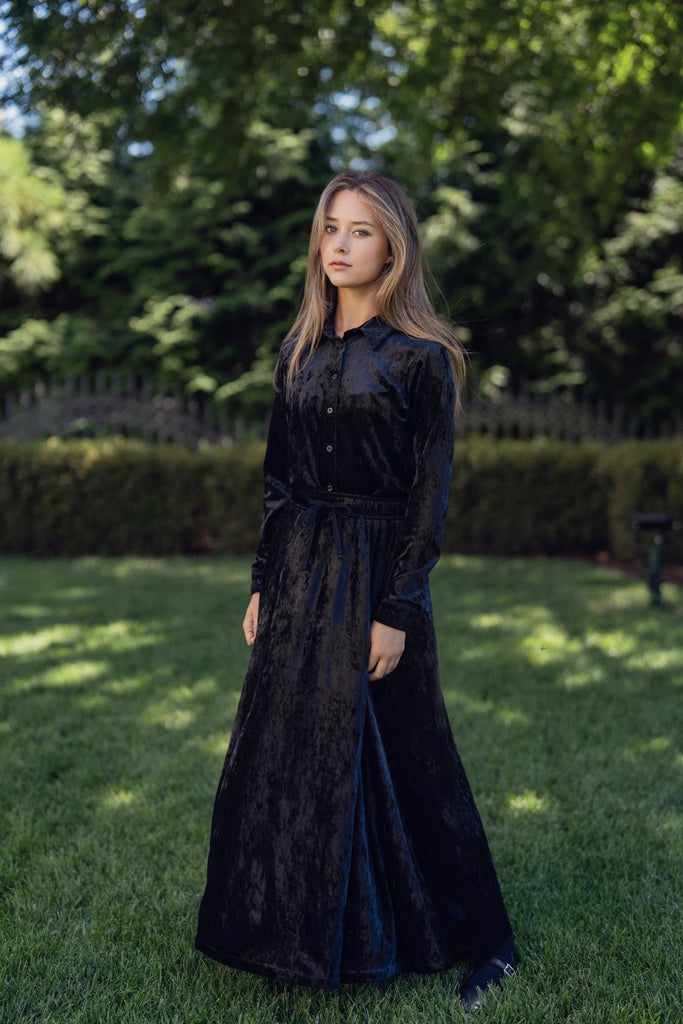 NdotM Crushed Velvet Black Set