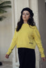 NdotM Knit Crewneck Cropped Yellow Sweater