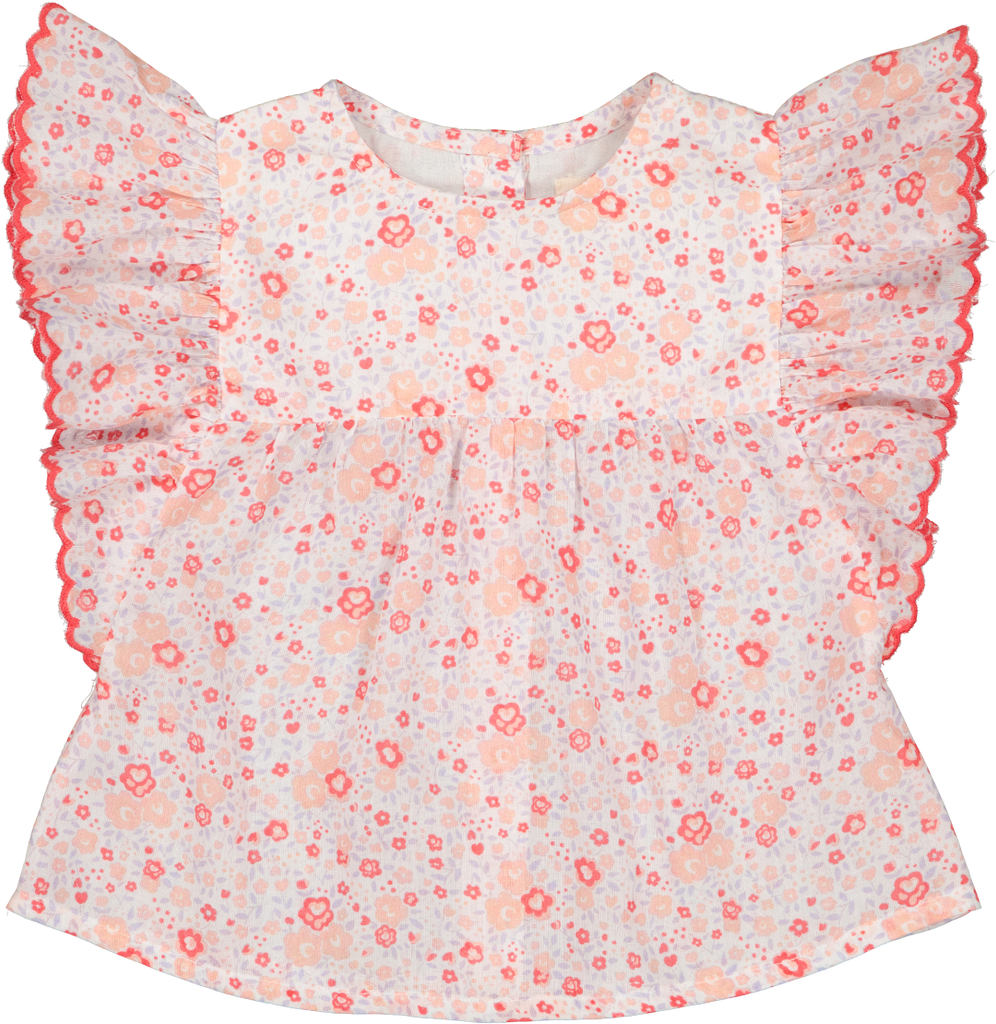 Louis Louise Tunic Jasmin Cotton Veil Romantic Flower Red Top