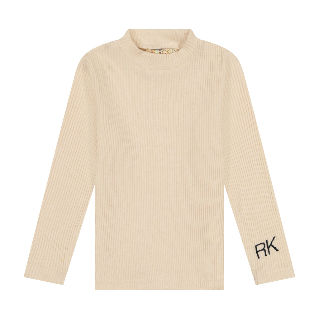 Retrokid Vince Mockneck Knit Oat/ Cream Sweater